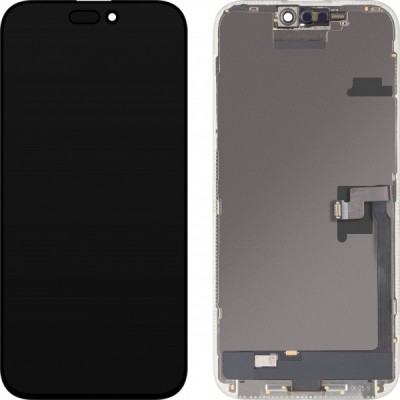 Display cu Touchscreen MP compatibil cu Apple iPhone 16 Pro Max, cu Rama, Versiune OLED FHD IC Movable, Negru foto