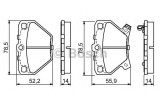 Set placute frana,frana disc TOYOTA COROLLA Limuzina (E12J, E12T) (2001 - 2008) BOSCH 0 986 424 630