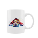 Cana alba personalizata caine Beagle colorat, INOVATIX&reg;. 330ml, Oem