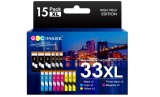 Cumpara ieftin Set 15 Rezerve de cerneala GPC Image de inlocuire pentru Epson 33XL - NOU