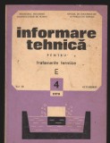 C8744 INFORMARE TEHNICA PENTRU TRATAMENTE TERMICE, OCT. 1970