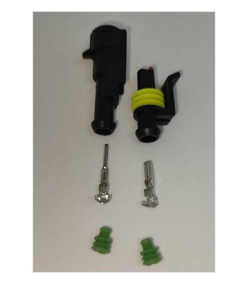 Set conectori cablu Superseal 1.5 tata-mama mufa 1 pin +2 pini inclusi + 2 garnituri incluse IP67 TE Connectivity 282103-1-SET-M foto