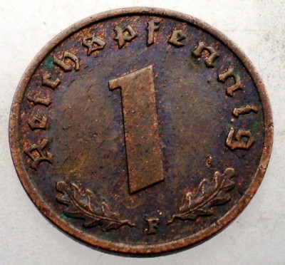 2.432 GERMANIA 1 REICHSPFENNIG 1937 F foto