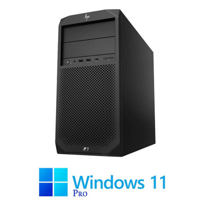 Workstation HP Z2 G4 Tower, Hexa Core i7-8700K, 32GB, 512GB SSD, Win 11 Pro foto