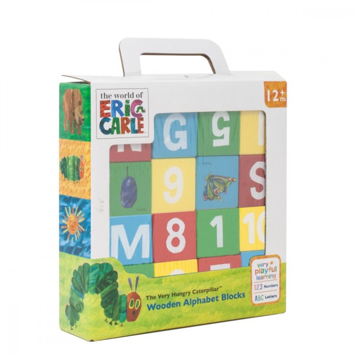The Very Hungry Caterpillar Joc 16 cuburi din lemn