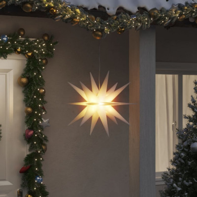 vidaXL Lumină de Crăciun cu LED, alb, 57 cm, pliabil foto