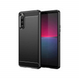 Cumpara ieftin Husa Compatibila cu Sony Xperia 10 V Techsuit Carbon Silicone Negru, Carcasa