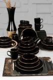 Serviciu de masa, Keramika, 275KRM1730, Ceramica, Negru