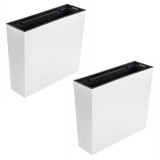 Jardiniera decorativa, Urbi Case, alb, set 2 buc, 58x18x49.8 cm GartenVIP DiyLine