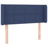 Cumpara ieftin Tablie de pat cu aripioare albastru 93x16x78/88 cm textil