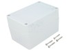 Carcasa Universala KRADEX ABS, 80x120x75 mm, IP65, Gri Deschis, cu Bucsa din Alama