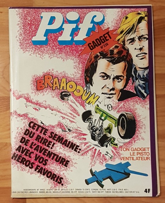Revista Pif Gadget, nr. 336 (august 1975). In limba franceza