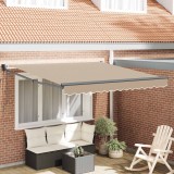 vidaXL Cortina Retractabilă Bej 350 x 250 cm Poliester și Aluminiu 3330350