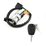 Contact pornire + 1x Carcasa Cheie + 2x Lamele chei, Dacia Logan I, Sandero I, 2004-2009, 487004353R, 806013230R, Compatibil AutoProtect KeyCars