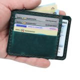 Cumpara ieftin Portcard Minimalist din Piele Naturala , Duma, Turcoaz