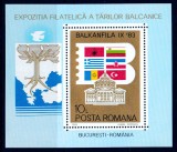 RO 1983 LP 1089 ,&quot;Expo. &quot;Balkanfila IX&quot; &quot; , colita 197 , MNH, Nestampilat