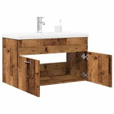 vidaXL Set mobilier de baie, 2 piese, lemn vechi, lemn prelucrat