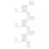 Cumpara ieftin Raft coltar perete alb 45x45x147 cm lemn prelucrat