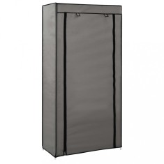 vidaXL Pantofar cu husă, gri, 58x28x106 cm, material textil