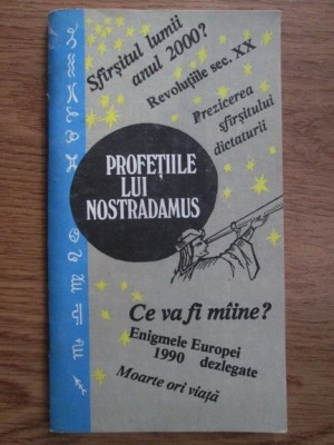 Profetiile lui Nostradamus foto