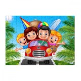 Puzzle Witty Puzzlezz, 100 piese, Vacanta in familie