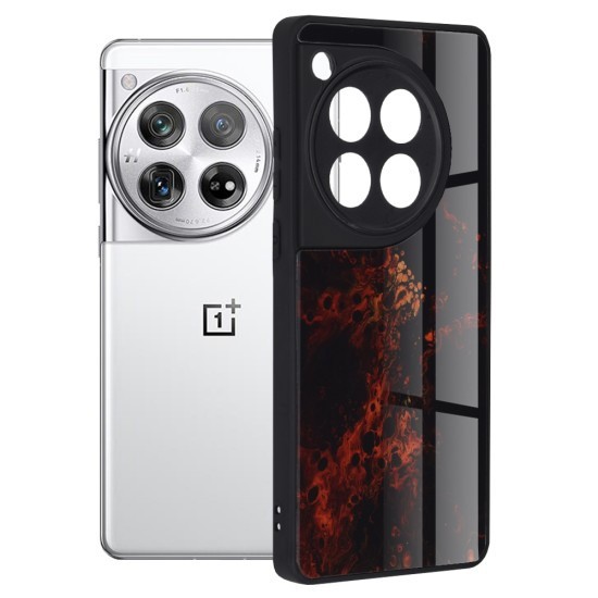 Husa pentru OnePlus 12 - Techsuit Glaze Series - Red Nebula