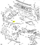 Trager superior, panou central fata OPEL MOKKA, 12.2012-09.2016, metal; superior,