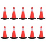 Cumpara ieftin Conuri de trafic reflectorizante cu baze grele, 10 buc., 50 cm
