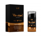 Gel INTT Vibration! Coffee, pentru stimulare si excitare, senzatie vibranta, Unisex, 15 ml