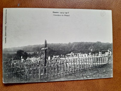 Carte postala Guerre 1914-1915, Cimetiere du Petand, perioada interbelica foto