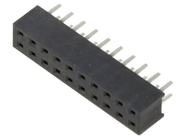 Soclu pini mamă 2mm 20 PIN THT pentru PCB