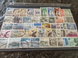 Lot timbre stampilate Turcia, anii 1950-70, aviatie, flora, fauna, diverse