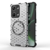 Husa transparenta OnePlus Nord&Atilde;&sbquo;&Acirc;&nbsp;3 Techsuit HoneyComb Shield MagSafe, alb