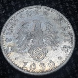 Moneda Germania Nazista 50 Reichspfennig 1939-D Munchen- German Coin