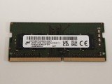 Memorie ram Laptop Micron 16GB, DDR4, 1Rx8, PC4-3200AA, 3200Mhz, MTA8ATF2G64HZ-3G2F1, PC4-25600, CL22, Non-ECC, sodimm, 260 pini