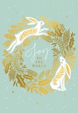 Felicitare - White Hares &amp; Wreath | The Art File