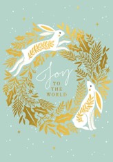 Felicitare - White Hares &amp; Wreath | The Art File