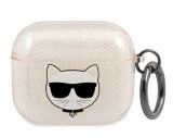 Karl Lagerfeld KLA3UCHGD Acoperișul AirPods 3 auriu/auriu Glitter Choupette, Gri