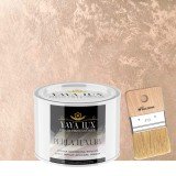 Vopsea Decorativă Perla Luxury Roz Prafuit 0,5L cu fulgi perlați&ndash;Pensulă inclusă-Toro Decor