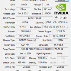 Placa video Nvidia GeForce GTX 650 Ti OC 1GB GDDR5 128-bit