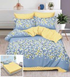 Lenjerie Pat cu Elastic 6 Piese Microfibra/Bumbac 180x200 cm (Negru/Alb/Rosu/Gri/Albastru/Verde) - Tip Set