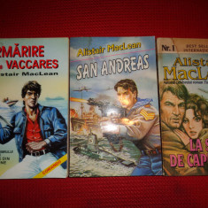 alistair mclean - urmarire in vaccares + la sud de capul java + san andreas