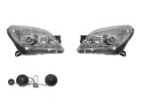 Set faruri tuning OPEL ASTRA H, 10.2003-04.2007, Taiwan, partea stanga+dreapta, pozitie pe LED;tip bec H1+H1; electric; transparent, argintiu; cu mot, Rapid