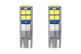 Set becuri auto cu LED CANBUS compatibil T10 W5W 10 SMD Alb 12/24V, destinat