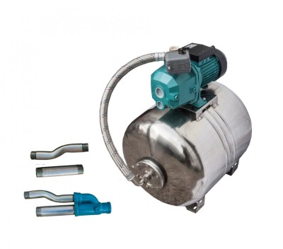 Hidrofor de mare adancime 23m cu ejector Omnigena DP355/80, rezervor 80 litri din inox, 0.75 kW + set 4 stuturi filetate, OM5003/80I+S foto