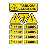 Set autocolante informare electrică &ndash; Tablou Electric, 230V, 400V