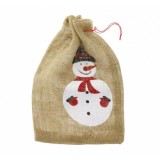 Sac pentru cadouri, model Omul de zapada, 36 x 50 cm