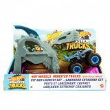 HOT WHEELS LANSATOR MONSTER TRUCK TEAM MEGA WREX CU DOUA MASINUTE SuperHeroes ToysZone, Mattel