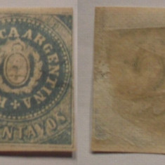 Argentina 1862 Coat of arms 15C Mi.7II c/v 7000 euro MH AM.292