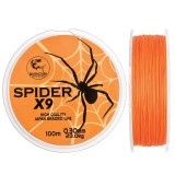 Fir textil Baracuda Spider X9 - 100m 9 fire orange-fluo spinning sau crap